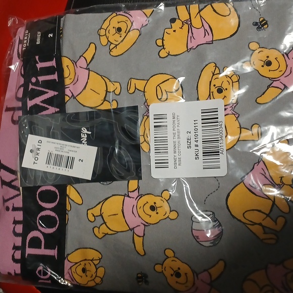 Torrid Disney Winnie The Pooh Mid Rise Cotton Brief Panty - Picture 1 of 2